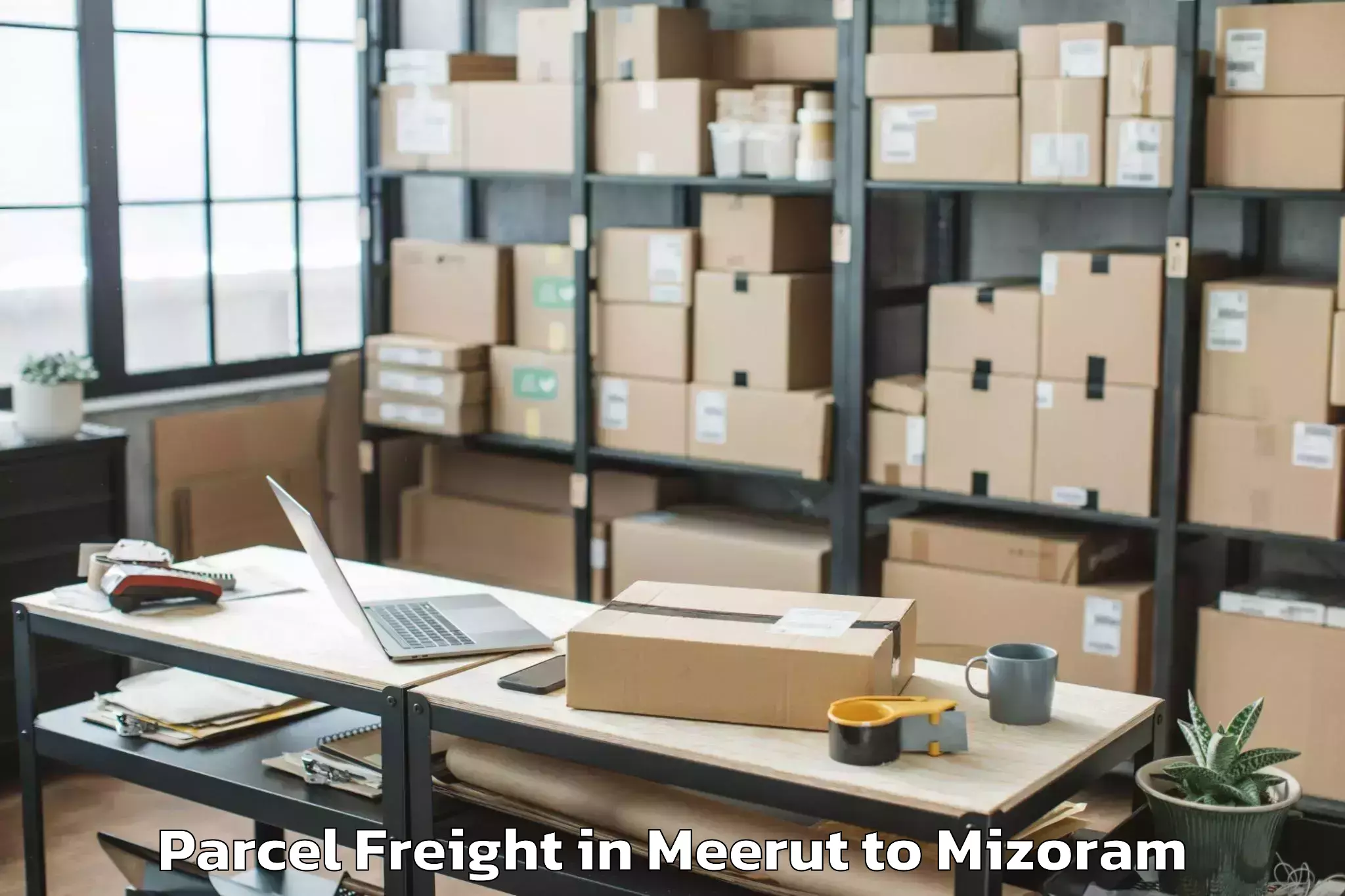 Book Your Meerut to Siaha Parcel Freight Today